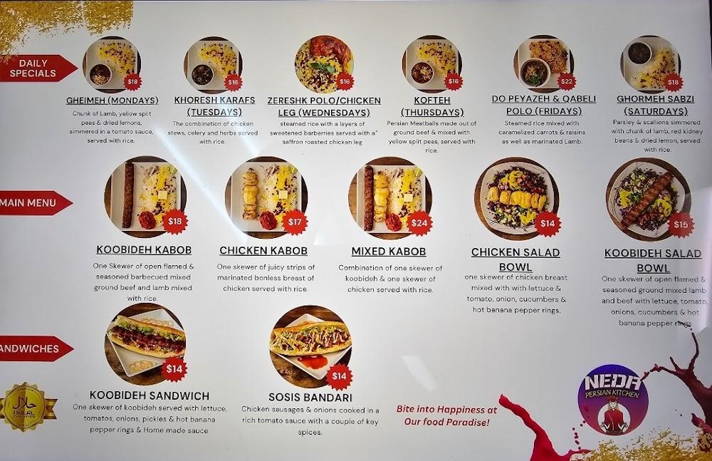 Neda Persian Kitchen Menu image 1