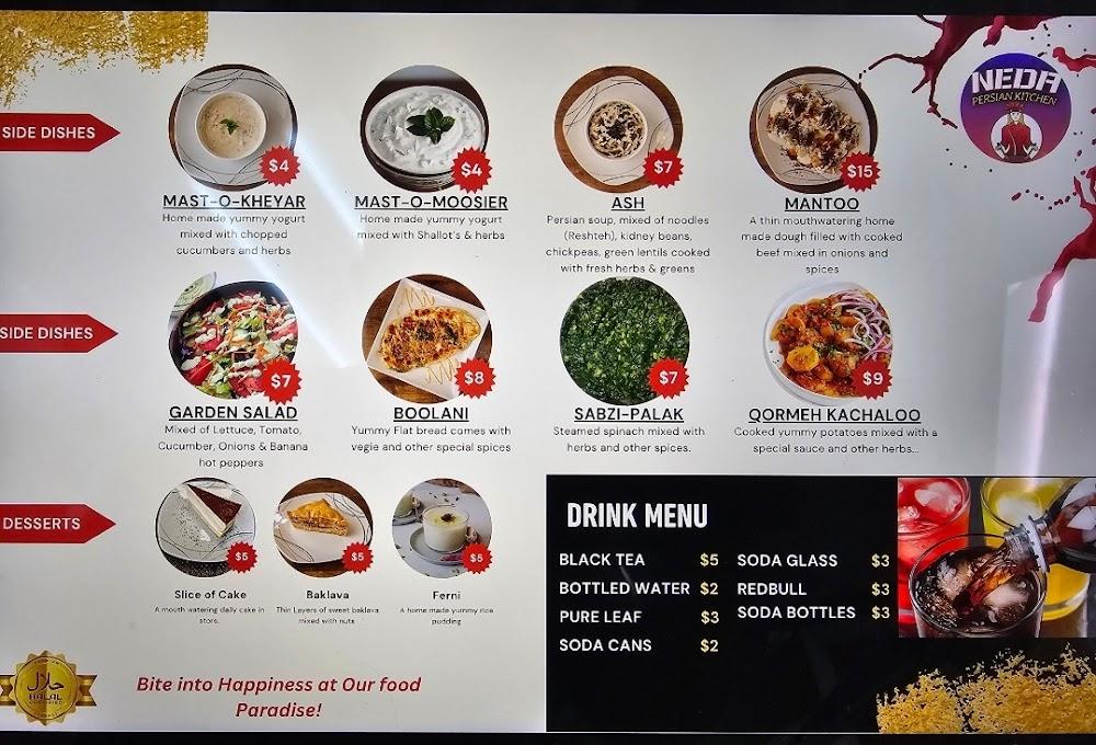 Neda Persian Kitchen Menu image 4